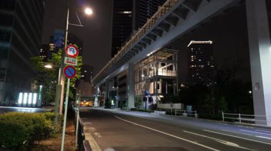 Hamamatsucho, Japon Tokyo Gece Manzarası Nisan 2025