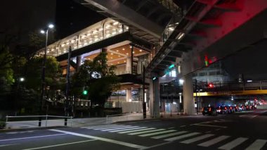 Hamamatsucho, Japon Tokyo Gece Manzarası Nisan 2025