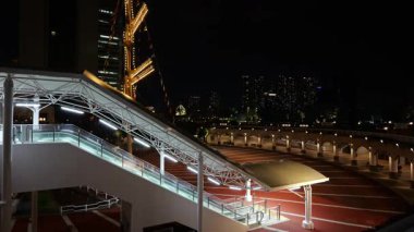 Takeshiba Yolcu Gemisi Terminal Gece Manzarası, Japonya Tokyo Mart 2025