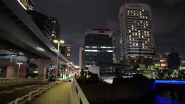 Takeshiba Yolcu Gemisi Terminal Gece Manzarası, Japonya Tokyo Mart 2025