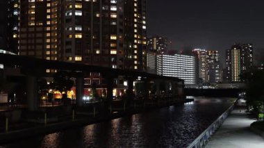 Shibaura Adası, Japonya Tokyo Gece Manzarası 2025