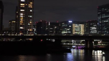 Shibaura Adası, Japonya Tokyo Gece Manzarası 2025