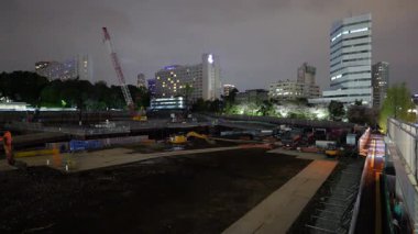 Shinagawa, Japonya Tokyo Gece Manzarası Nisan 2025