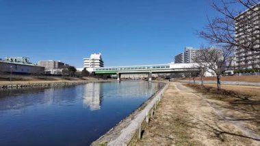 Eski Nakagawa Riverbed, Japonya Ocak 2025