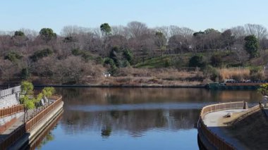 Eski Nakagawa Riverbed, Japonya Ocak 2025