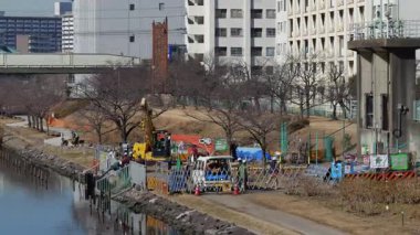 Eski Nakagawa Riverbed, Japonya Ocak 2025