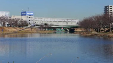 Eski Nakagawa Riverbed, Japonya Ocak 2025