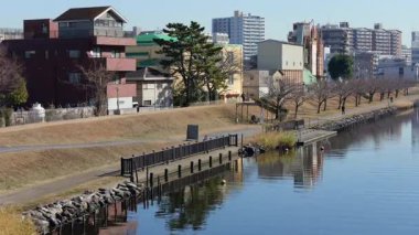 Eski Nakagawa Riverbed, Japonya Ocak 2025