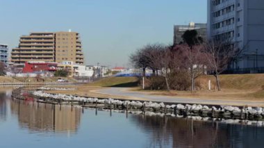 Eski Nakagawa Riverbed, Japonya Ocak 2025