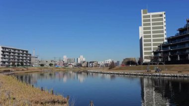 Eski Nakagawa Riverbed, Japonya Ocak 2025