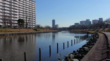 Eski Nakagawa Riverbed, Japonya Ocak 2025