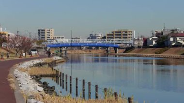 Eski Nakagawa Riverbed, Japonya Ocak 2025