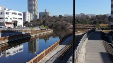 Eski Nakagawa Riverbed, Japonya Ocak 2025