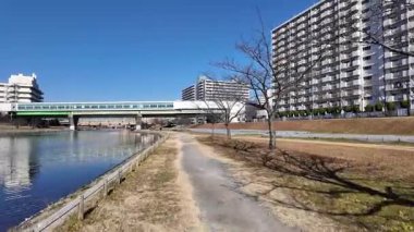 Eski Nakagawa Riverbed, Japonya Ocak 2025