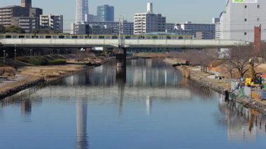 Eski Nakagawa Riverbed, Japonya Ocak 2025