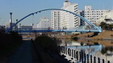 Eski Nakagawa Riverbed, Japonya Ocak 2025