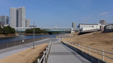 Ariake Shinsui Sahil Parkı, Tokyo Japonya Ocak 2025