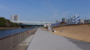 Ariake Shinsui Sahil Parkı, Tokyo Japonya Ocak 2025