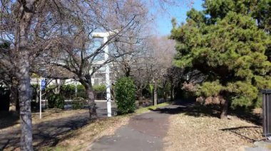 Shinkiba Ryokudou Parkı, Japonya Tokyo Ocak 2025