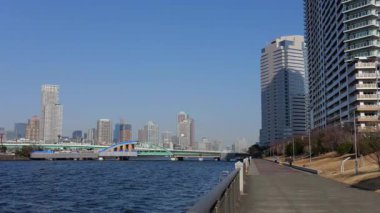Toyosu Gururi Parkı, Tokyo Japonya Ocak 2025