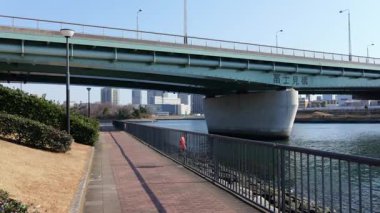 Toyosu Gururi Parkı, Tokyo Japonya Ocak 2025