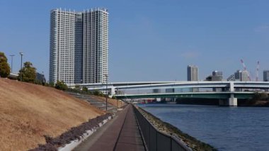 Toyosu Gururi Parkı, Tokyo Japonya Ocak 2025