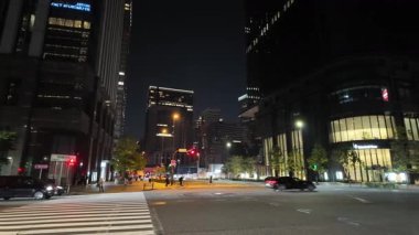 Yaesu Planlanmış Yeniden Geliştirme Alanı Gece Manzarası, Japonya Temmuz 2024