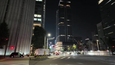 Yaesu Planlanmış Yeniden Geliştirme Alanı Gece Manzarası, Japonya Temmuz 2024