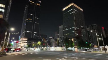 Yaesu Planlanmış Yeniden Geliştirme Alanı Gece Manzarası, Japonya Temmuz 2024