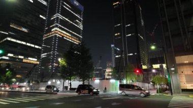 Yaesu Planlanmış Yeniden Geliştirme Alanı Gece Manzarası, Japonya Temmuz 2024