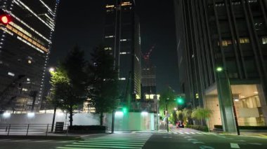 Yaesu Planlanmış Yeniden Geliştirme Alanı Gece Manzarası, Japonya Temmuz 2024