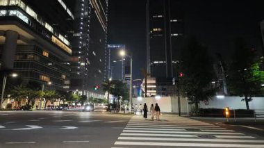 Yaesu Planlanmış Yeniden Geliştirme Alanı Gece Manzarası, Japonya Temmuz 2024