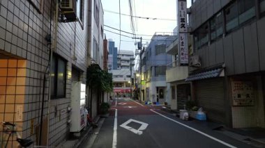 Monzennakacho, Japonya Tokyo Sabah erken saatlerde Ekim 2025