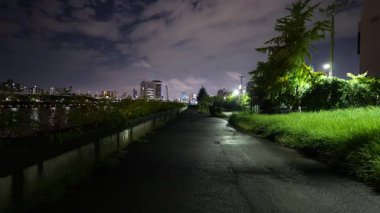 Sumida Parkı, Japonya Tokyo Gece Manzarası Ekim 2025