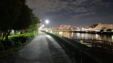 Sumida Parkı, Japonya Tokyo Gece Manzarası Ekim 2025