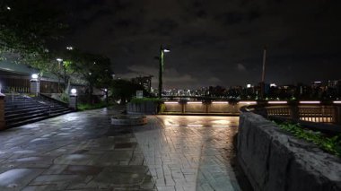 Sakurabashi Japonya 'da, Tokyo Gece Manzarası Ekim 2025