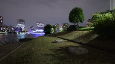 Etchujima Park Gece Manzarası, Japonya Tokyo Eylül 2025