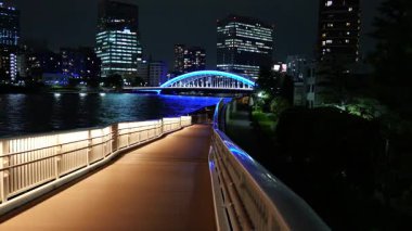 Eitai Park Gece Manzarası, Japonya Tokyo Eylül 2025