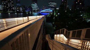 Eitai Park Gece Manzarası, Japonya Tokyo Eylül 2025