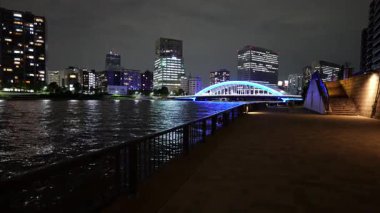 Eitai Park Gece Manzarası, Japonya Tokyo Eylül 2025
