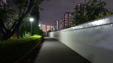 Eitai Park Gece Manzarası, Japonya Tokyo Eylül 2025