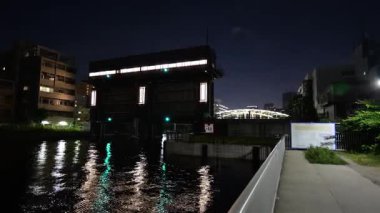 Onagigawa Nehri, Japonya Tokyo Gece Manzarası Temmuz 2025