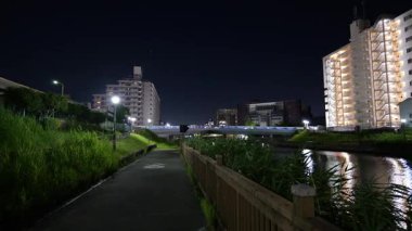 Onagigawa Nehri, Japonya Tokyo Gece Manzarası Temmuz 2025