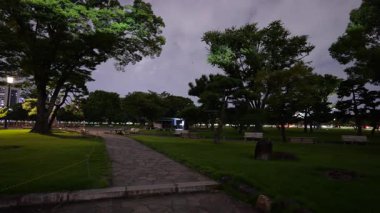 Japonya İmparatorluk Sarayı Gece Manzarası Tokyo 2025