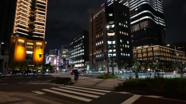 Japonya İmparatorluk Sarayı Gece Manzarası Tokyo 2025