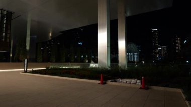 Mavi Cephe Shibaura Gece Manzarası, Japonya Tokyo Eylül 2025