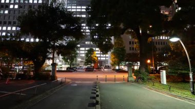 Hibiya Park Gece Manzarası, Japonya Tokyo Eylül 2025