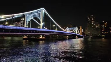 Kiyosu Köprüsü Gece Manzarası, Japonya Tokyo Kasım 2025
