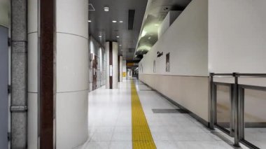 Tokyo İstasyonu Yaesu geçidinde yürüyen video altgeçidi