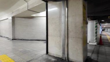 Tokyo İstasyonu Yaesu geçidinde yürüyen video altgeçidi